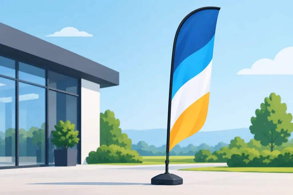 Hissflagge bedrucken lassen für mehr Sichtbarkeit
