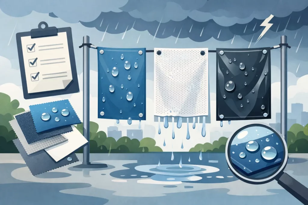 Welches Banner hält Regen aus? Materialien im Check
